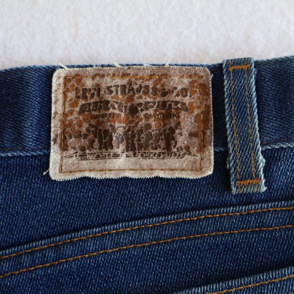 Vintage Levis Brown Tag Jeans Men 42x30 (fits 40x 29) Blue Denim Straight Leg 90
